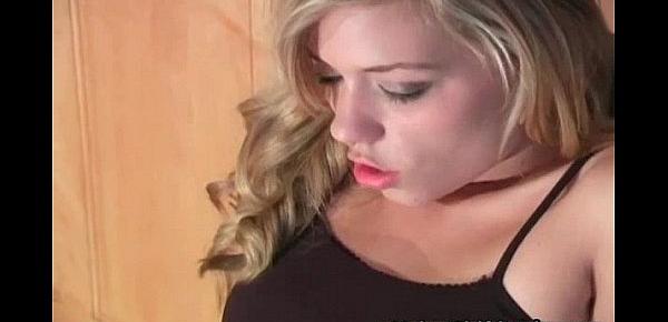  Cute blonde teen Nicole Ray is stripping